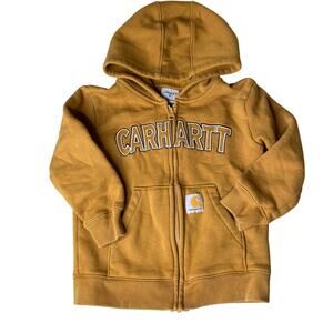 Little boys Carhartt Brown Full Zip Hoodie Size 4T